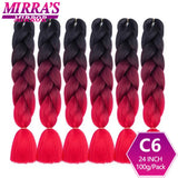 24" Jumbo Braids Synthetic Hair - Ombre Box Braids