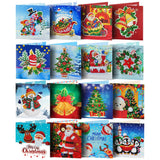 20/16/12/8pcs Christmas Cards Diamond Painting Greeting Cards 5D