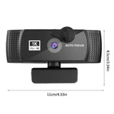 1K2K4K8K Webcam with Mic & Privacy Cover &Tripod