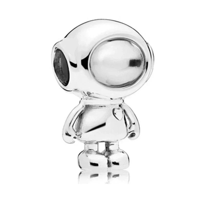 10Pcs/lot Hot Sale Star Moon Astronaut Charms Beads