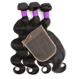 Body Wave 3 Bundles With 4x4 Lace Closure