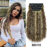 4Pcs/Set 20Inch Synthetic Hair Clip In Long Wavy