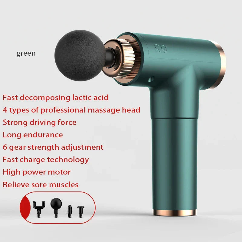 10head Lcd High Frequency Fascia Gun Massager With