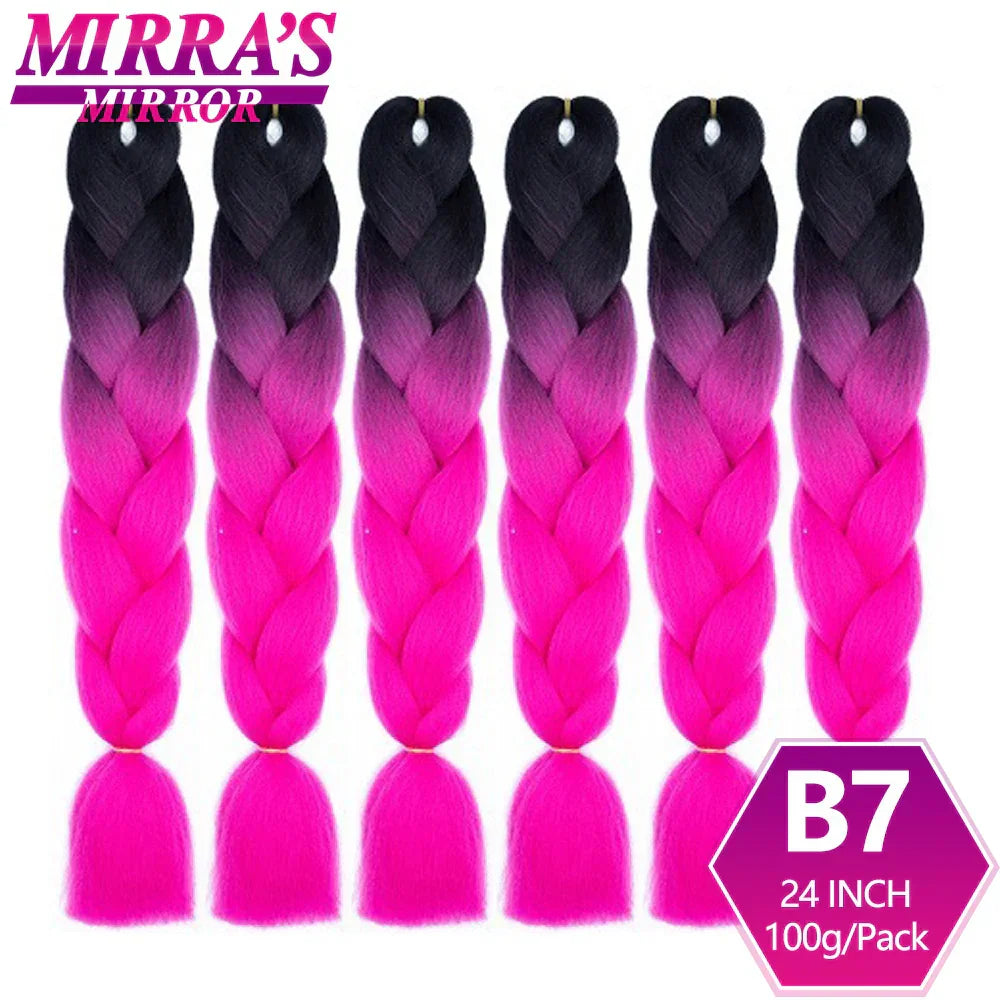 24" Jumbo Braids Synthetic Hair - Ombre Box Braids