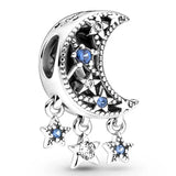 10Pcs/lot Hot Sale Star Moon Astronaut Charms Beads