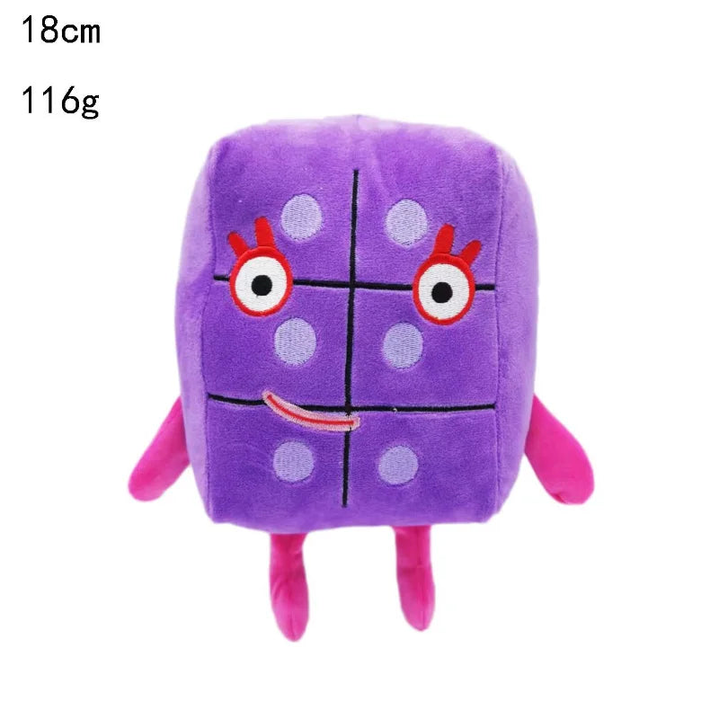 14-30cm Cartoon number Plush Doll Toy Educational Stuffed