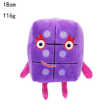 14-30cm Cartoon number Plush Doll Toy Educational Stuffed