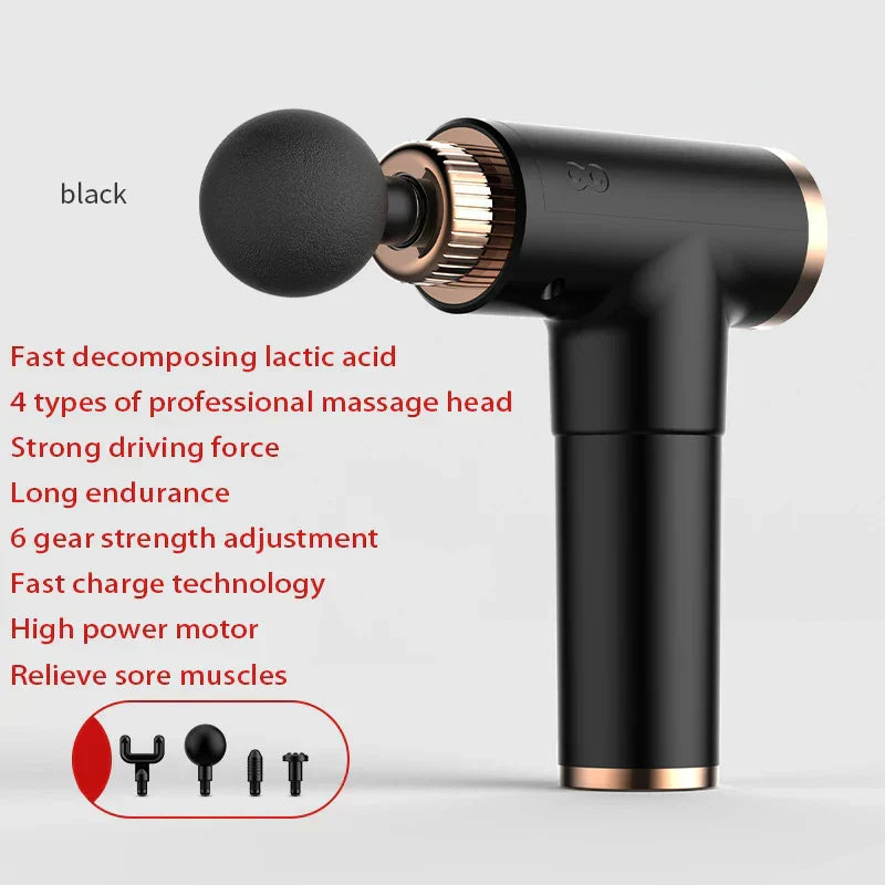 10head Lcd High Frequency Fascia Gun Massager With