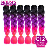 24" Jumbo Braids Synthetic Hair - Ombre Box Braids