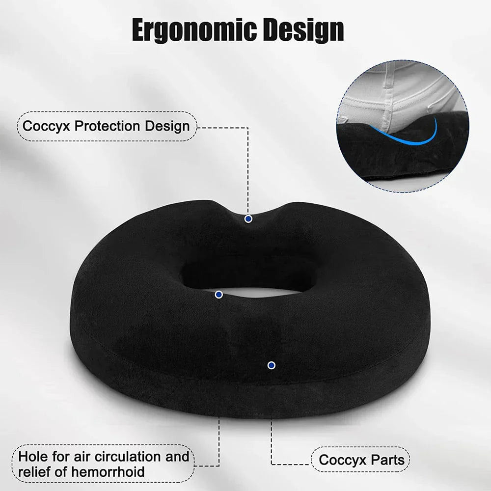 1PC Donut Pillow Cushion for Hemorrhoid and Tailbone Pain Relief