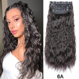 4Pcs/Set 20Inch Synthetic Hair Clip In Long Wavy