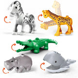 26pcs/set Big Size Figure Animals Block Farm Series