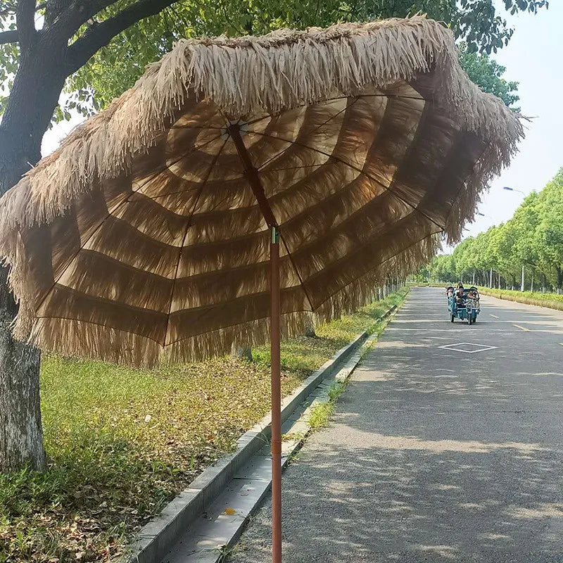 200x220cm Tiki Umbrellas Simulated Thatch Patio Beach Umbrella