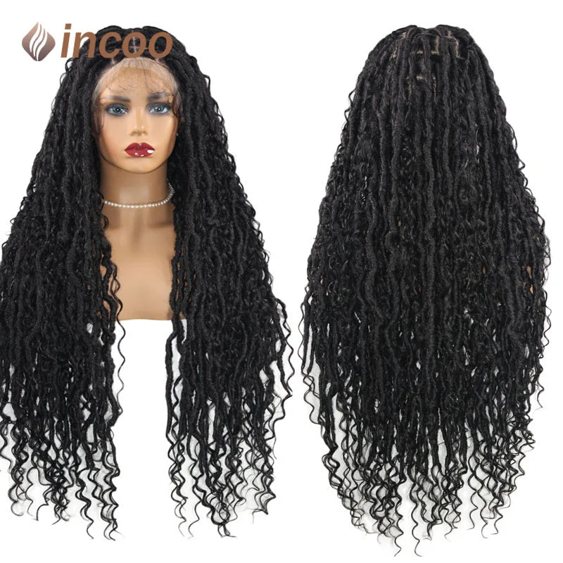 32" Butterfly Loc Full Lace Front Braided Wig