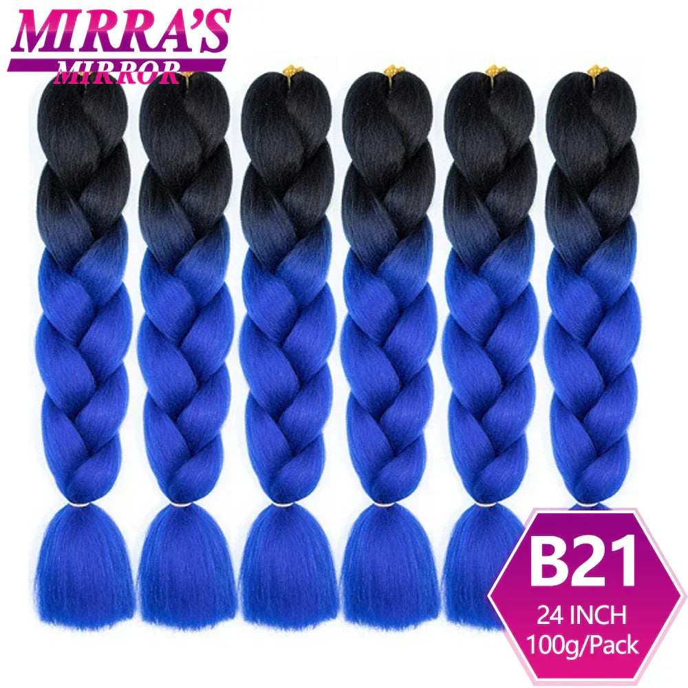 24" Jumbo Braids Synthetic Hair - Ombre Box Braids