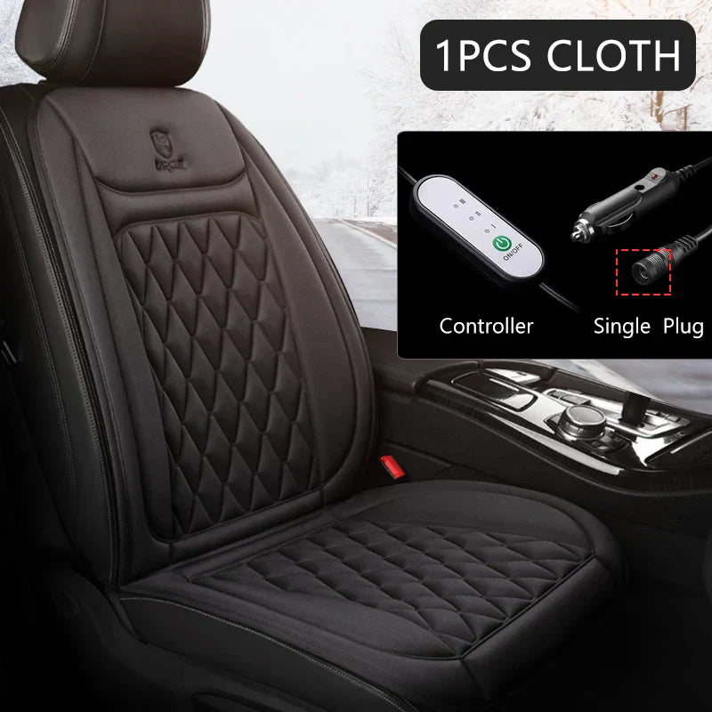 12V Heated Car Seat Cushion Cloth/Flannel Car Seat