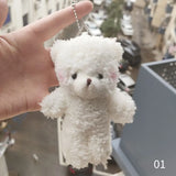 12cm Cute Bear Plush Keyring Pendant Soft Stuffed