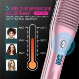 2 in 1 Electric Hair Straightener Brush 30S