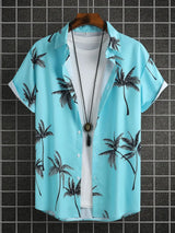 2024 Men's Fashion digital Printed short-sleeved Shirt Men's