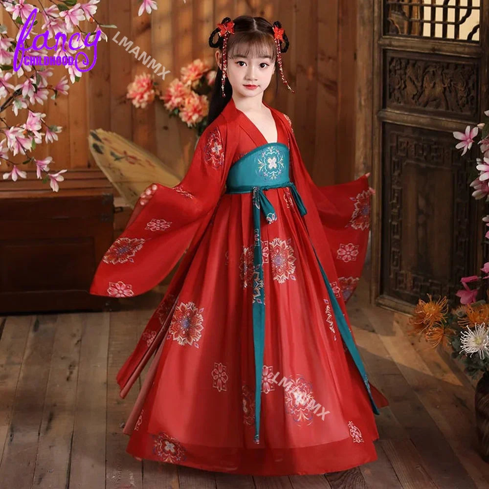 Ancient Kids Traditional Dresses Chinese Outfit Girls Costume