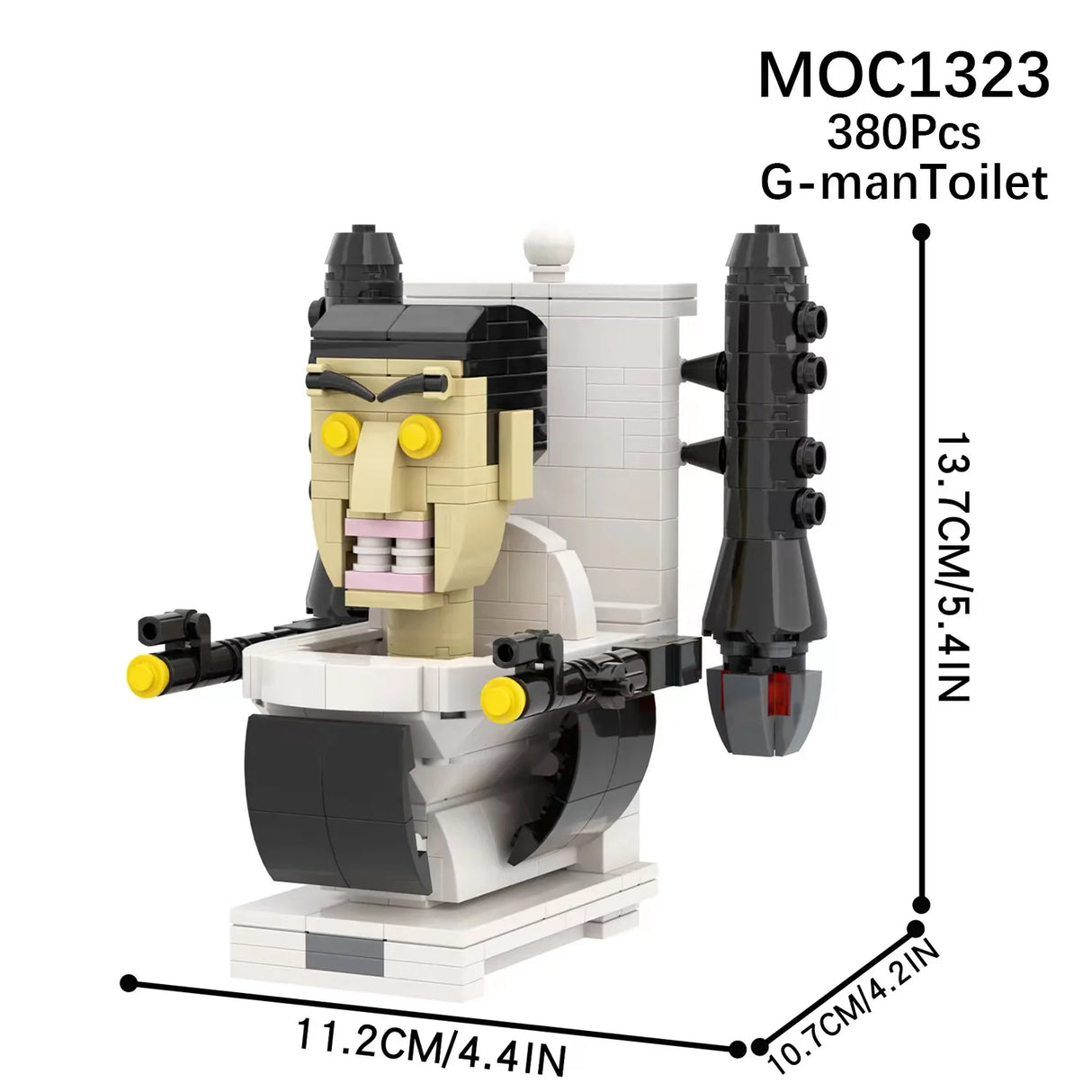 1-5PCS Skibidi Toilet Man vs Monitor Building Block