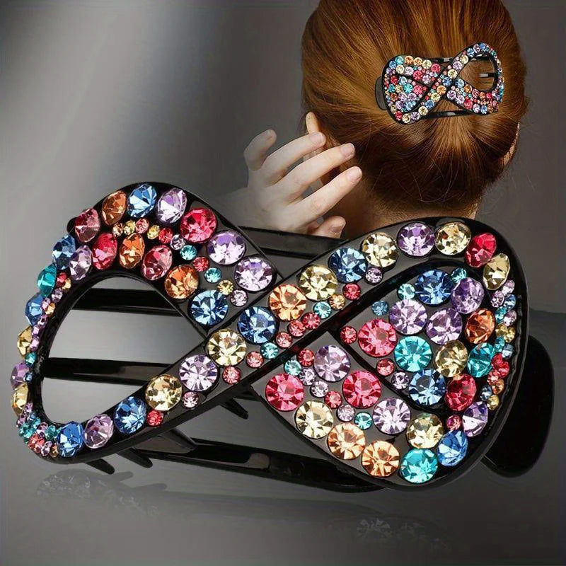 1pcs Elegant Hair Claw Clip Rhinestone Crab Clip