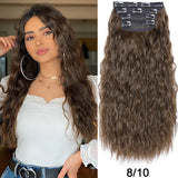 4Pcs/Set 20Inch Synthetic Hair Clip In Long Wavy