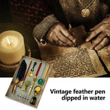 1 Set Retro Feather Pen Writing Ink Set