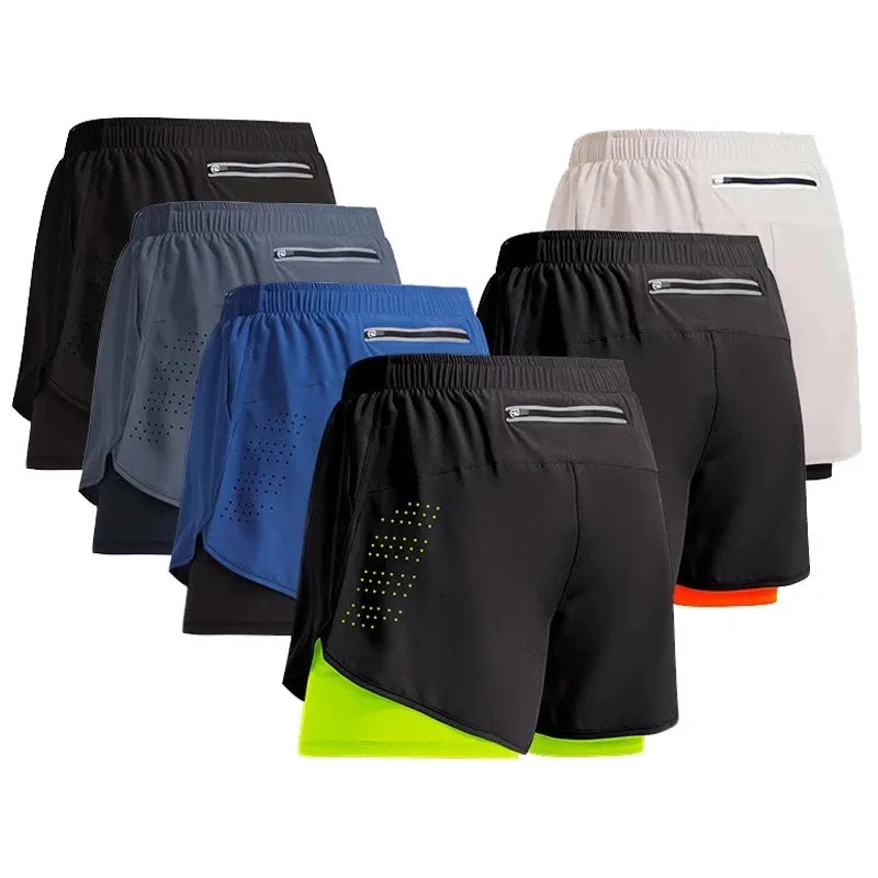 2023 Sport Shorts Men Sportswear Double-deck Training Short