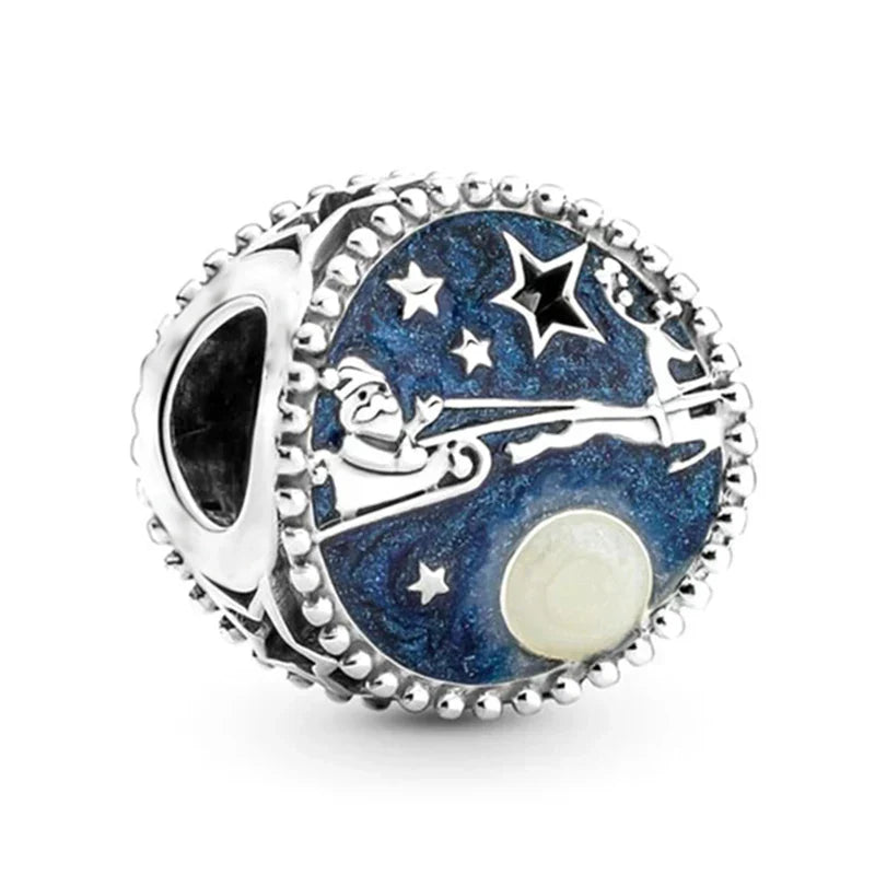 10Pcs/lot Hot Sale Star Moon Astronaut Charms Beads