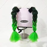 2Pcs Motorcycle Helmet Wig Braids Decoration