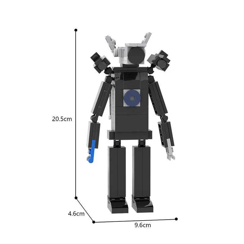 1-5PCS Skibidi Toilet Man vs Monitor Building Block