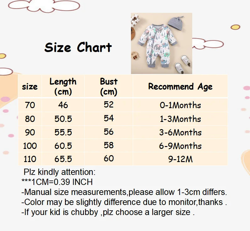 0-18 Months Baby Clothes Newborn Boy Romper Long