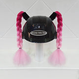 2Pcs Motorcycle Helmet Wig Braids Decoration