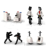 1-5PCS Skibidi Toilet Man vs Monitor Building Block