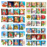 20/16/12/8pcs Christmas Cards Diamond Painting Greeting Cards 5D