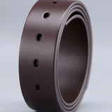 3.7CM No Buckle Genuine Leather Belts for Men