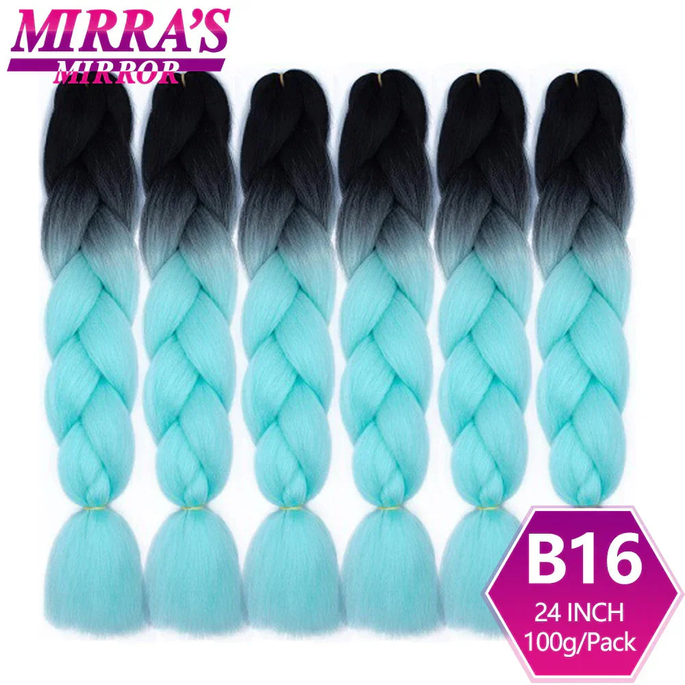 24" Jumbo Braids Synthetic Hair - Ombre Box Braids