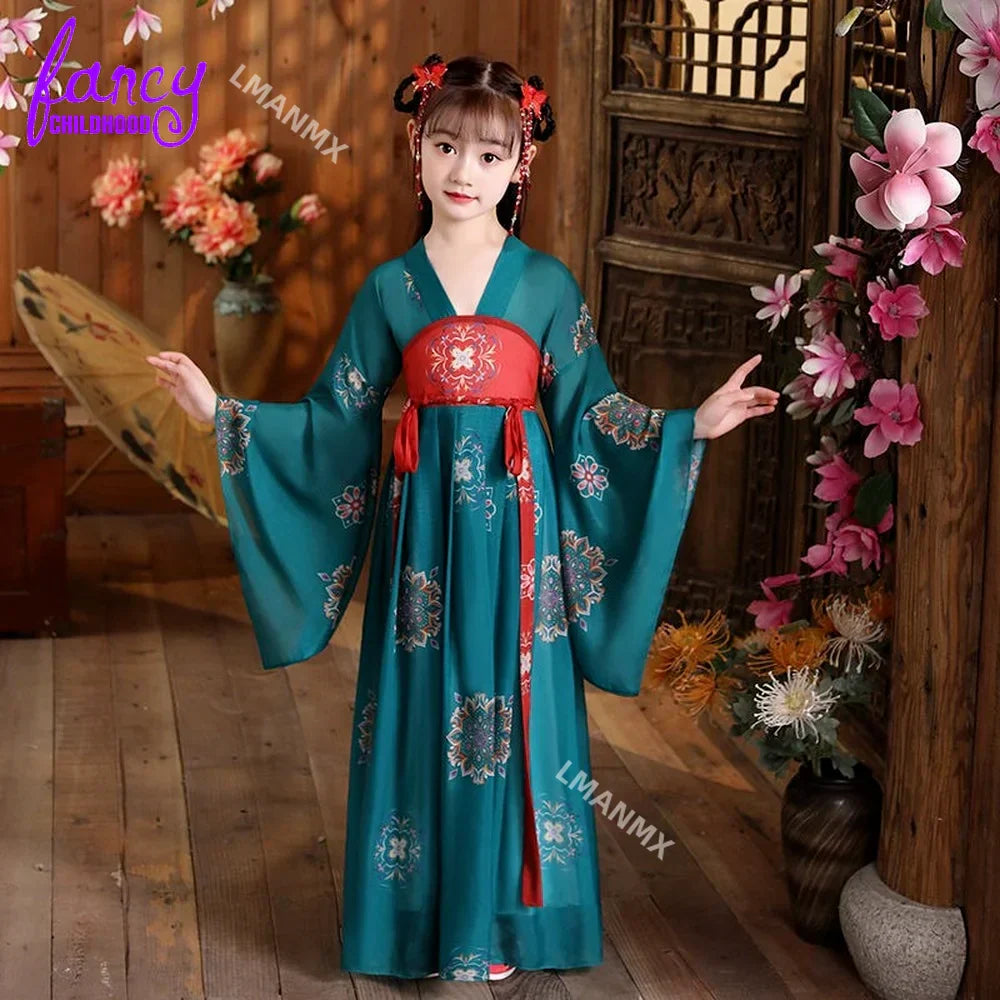 Ancient Kids Traditional Dresses Chinese Outfit Girls Costume