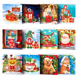 20/16/12/8pcs Christmas Cards Diamond Painting Greeting Cards 5D