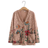 8XL Plus Size Cardigan Women 2023 Spring Print