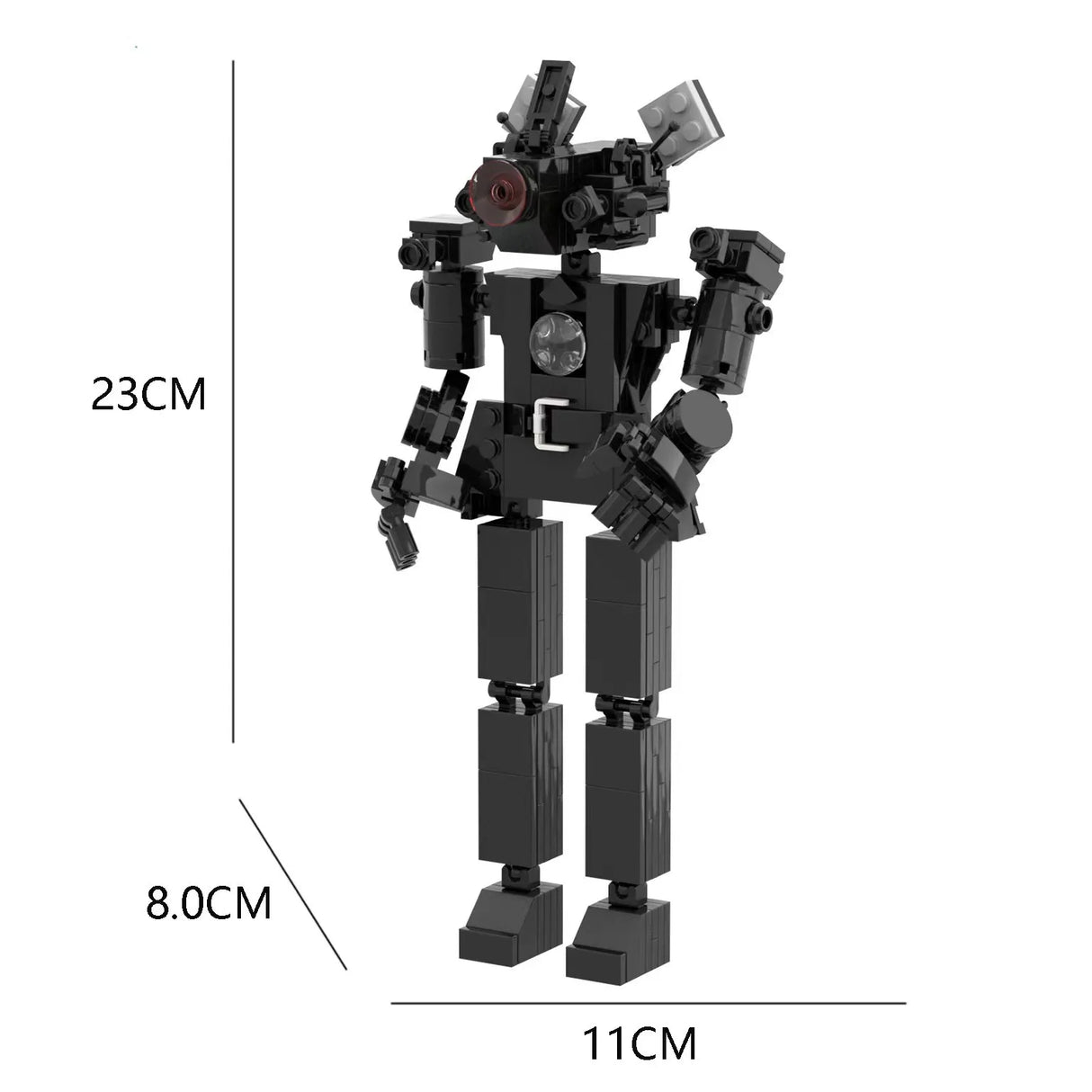 1-5PCS Skibidi Toilet Man vs Monitor Building Block