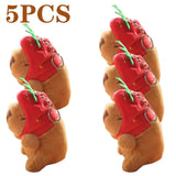 1-20PCS Cartoon Capybara Pendant Plush Toy Doll Bag