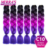 24" Jumbo Braids Synthetic Hair - Ombre Box Braids