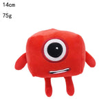 14-30cm Cartoon number Plush Doll Toy Educational Stuffed