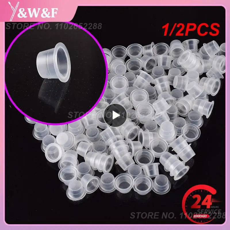 1/2PCS Plastic Tattoo Ink Cups 8mm 11mm 15mm