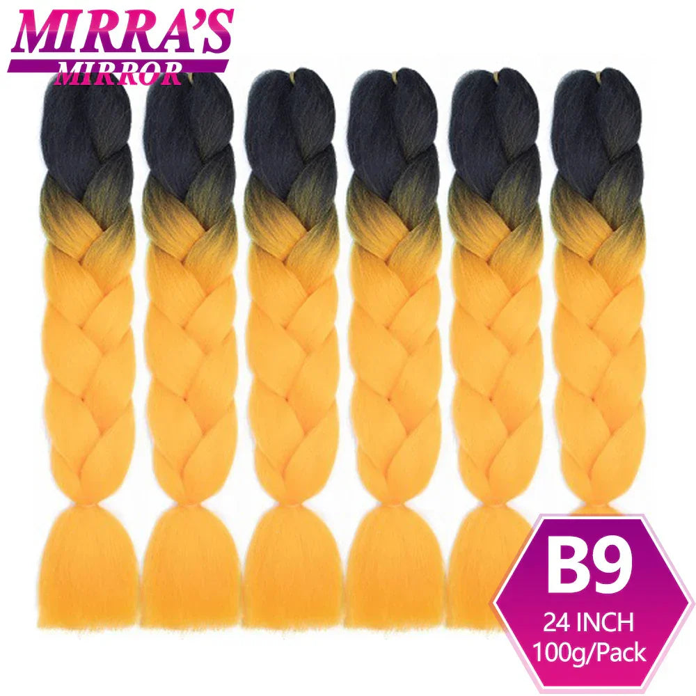 24" Jumbo Braids Synthetic Hair - Ombre Box Braids