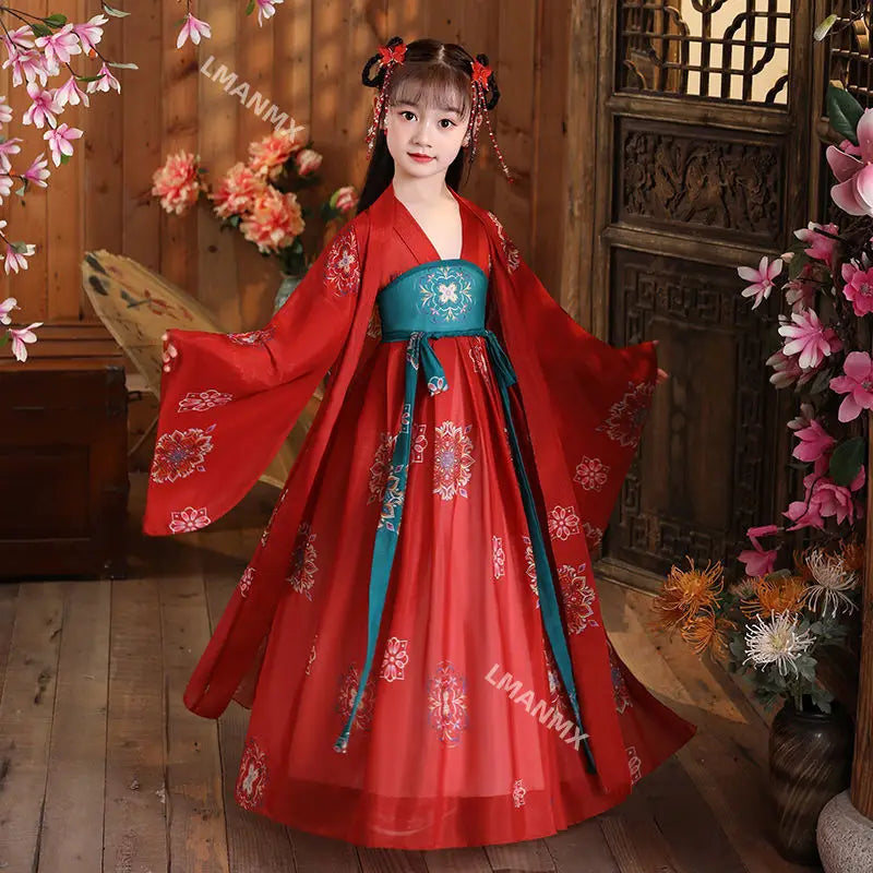 Ancient Kids Traditional Dresses Chinese Outfit Girls Costume