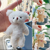 12cm Cute Bear Plush Keyring Pendant Soft Stuffed