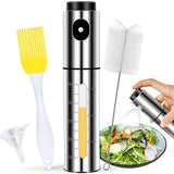 100ml Stainless Steel Oil Sprayer Bottle, Leak-proof Pump